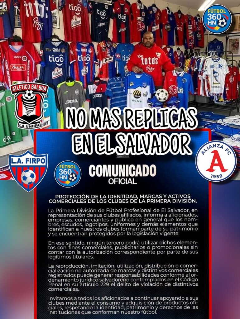¡SE ACABÓ EL NEGOCIO! Vender camisetas “piratas” de equipos salvadoreños podría traer problemas legales Picsart 26 09 05 13 38 42 8983204063848178150409 770x1024