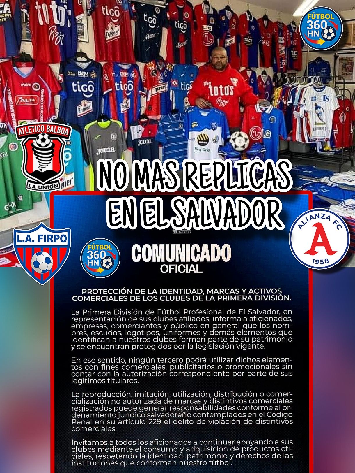 ¡SE ACABÓ EL NEGOCIO! Vender camisetas “piratas” de equipos salvadoreños podría traer problemas legales picsart 26 09 05 13 38 42 8983204063848178150409